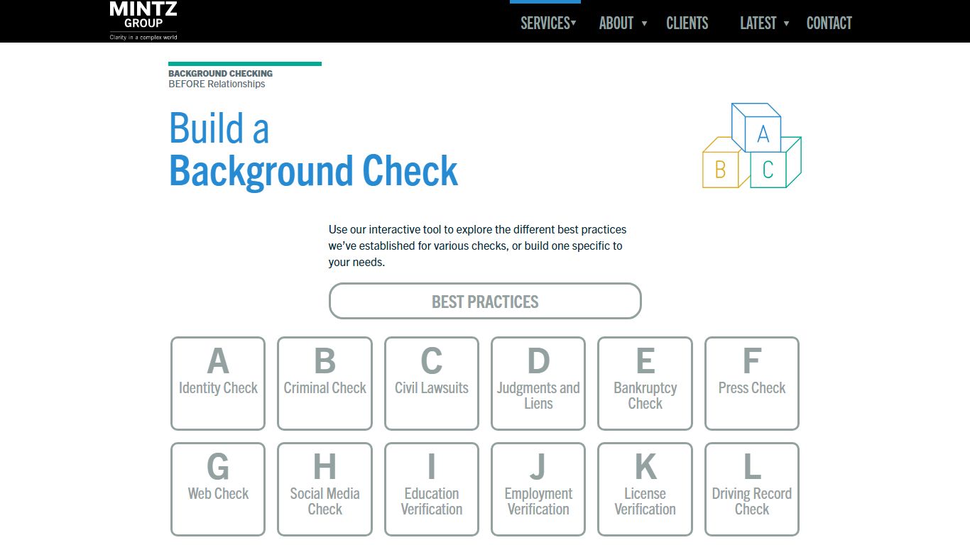 Background Check Company: Build a Background Check | Mintz Group