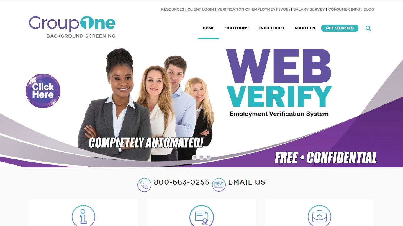 GroupOne | Background Screening | Drug Screening | Post Employment | VOE